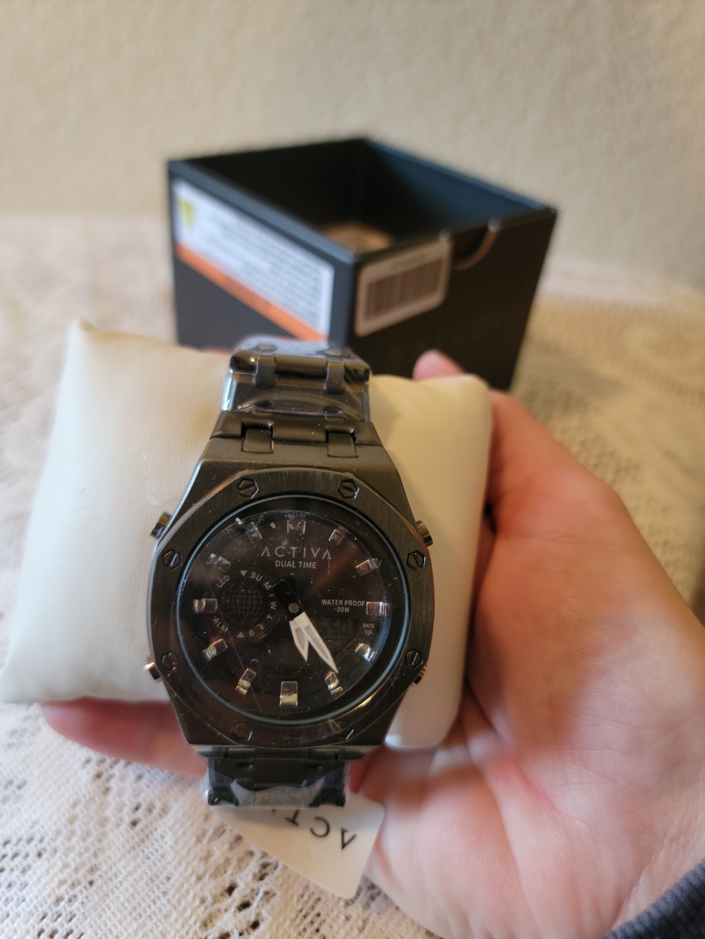 Activa Black Stainless Steel Men's Watch - Picture 4 of 6